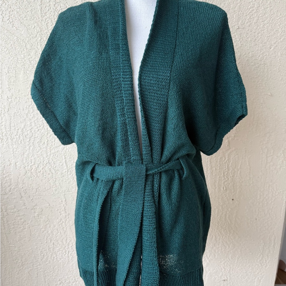 Banana Republic Women's Sweater Wrap Open Front Tie Wool Stretch Cardigan XS/S